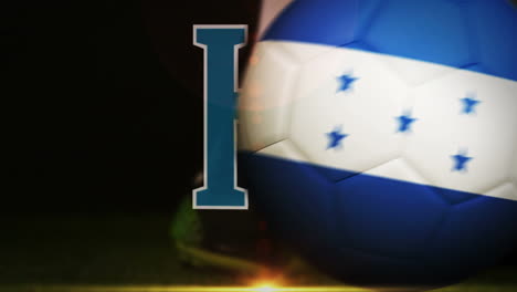 Football-player-kicking-honduras-flag-ball