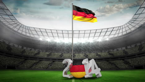 Germany-national-flag-waving-in-football-stadium