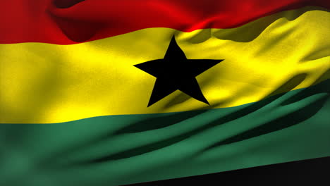 Gran-Bandera-Nacional-De-Ghana-Ondeando-
