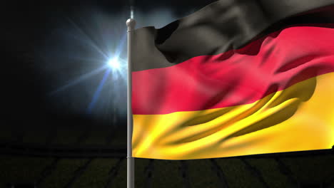 Germany-national-flag-waving-on-flagpole