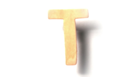 The-letter-t-rising-on-white-background