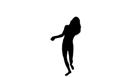 Hübsche-Frau-Ballett-Tanzen-Silhouette