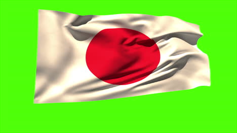 Bandera-Nacional-De-Japón-Ondeando-En-La-Brisa