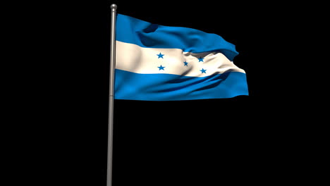 Honduras-national-flag-waving-on-flagpole