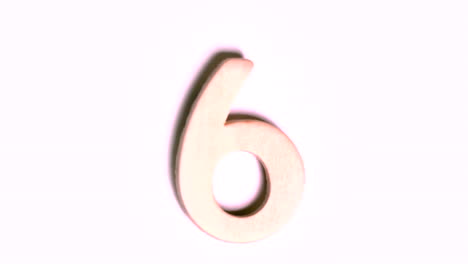 The-number-6-rising-on-white-background