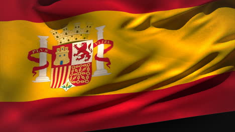Gran-Bandera-Nacional-De-España-Ondeando-
