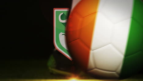 Football-player-kicking-ivory-coast-flag-ball