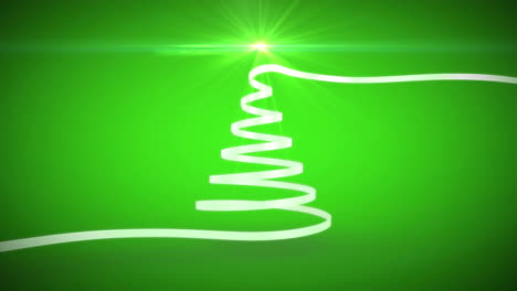 Ribbon-swirling-to-form-christmas-tree-shape