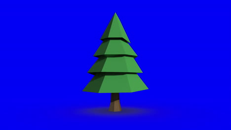 Fir-tree-revolving-against-copy-space-background