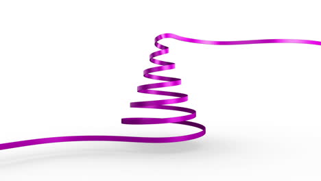 Ribbon-swirling-to-form-christmas-tree-shape