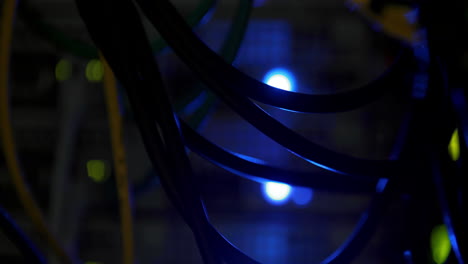 Blue-light-in-server-close-up