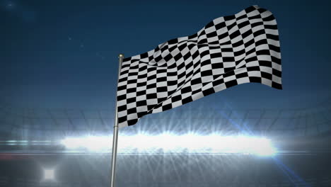 Checkered-flag-in-flashing-arena