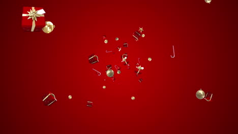 Christmas-presents-moving-on-red-background