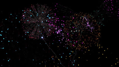 Countdown-Bis-Mitternacht-Mit-Explodierendem-Feuerwerk