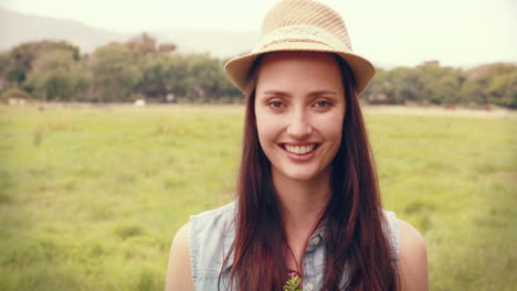 Happy-woman-holding-potted-flowers