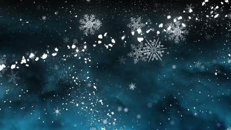 Glittering-snow-trail-of-light-on-night-background