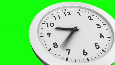 Ticking-clock-on-green-background