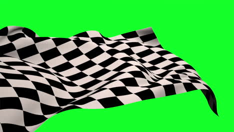 Checkered-flag-against-green-screen