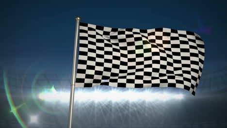 Checkered-flag-in-flashing-arena