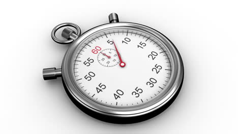 Stopwatch-timing-on-white-background