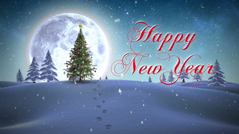 Happy-new-year-message-appearing-in-snowy-landscape