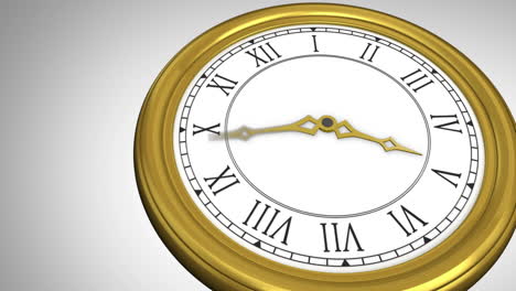 Golden-roman-numeral-clock-ticking