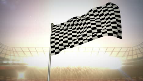 Checkered-flag-in-flashing-arena