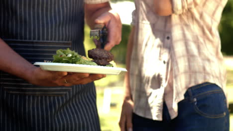 Glückliche-Familie-Beim-Grillen-Im-Park