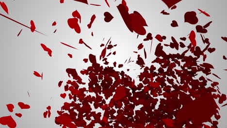 Red-hearts-falling-on-white-surface