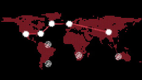 Thema-„Globale-Verbindungen“-In-Rot-Und-Schwarz