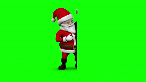 Cartoon-Weihnachtsmann-Präsentiert-Auf-Greenscreen-Hintergrund