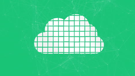 Cloud-Computing-Grafik-Auf-Grünem-Hintergrund