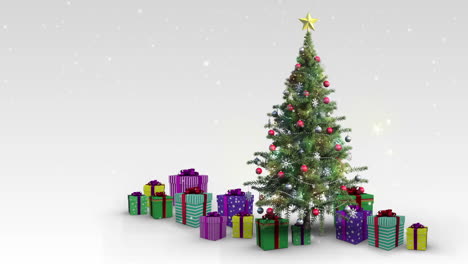 Weihnachtsgeschenke-Erscheinen-Um-Den-Baum
