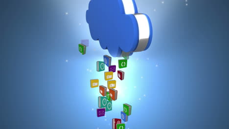 Hand-Präsentiert-App-Symbole-Und-Cloud