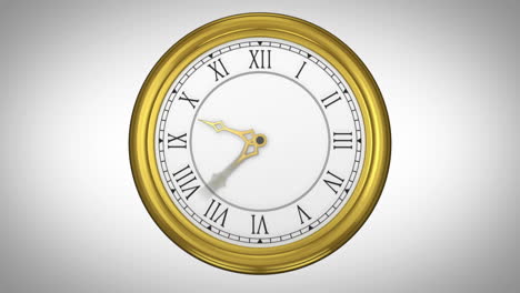 Ticking-clock-on-white-background