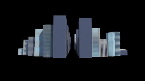 Cityscape-on-black-background