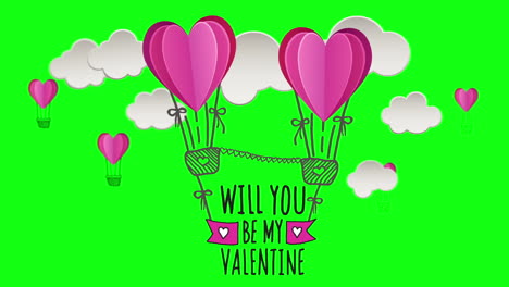 Happy-valentines-day-vector-with-heart-hot-air-balloons