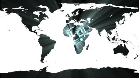 Weltkarte-Vor-Schimmerndem-Hintergrund