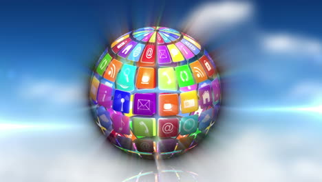 App-icons-in-spinning-globe