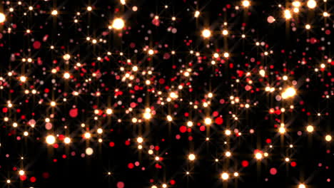 Red-and-gold-glittering-light-on-black