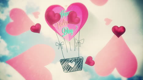 Pink-hearts-with-valentines-message