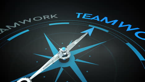 Kompass-Zeigt-Auf-Teamarbeit-
