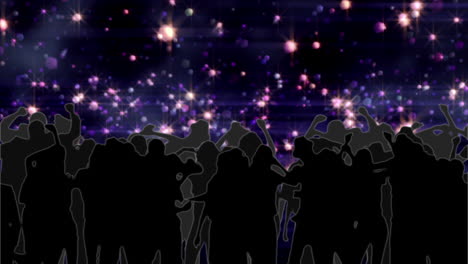 Dancing-crowd-with-purple-stars-shining-brightly