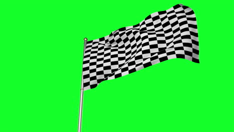 Checkered-flag-against-green-screen