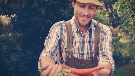 Happy-farmer-showing-his-products