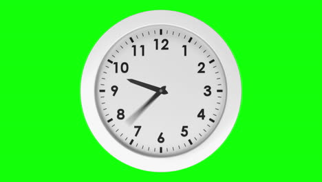 Ticking-clock-on-green-background-