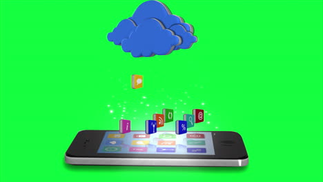 Smartphone-Kommuniziert-Mit-Der-Cloud