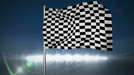 Checkered-flag-in-flashing-arena