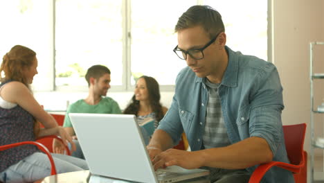 Student-smiling-at-camera-during-meeting