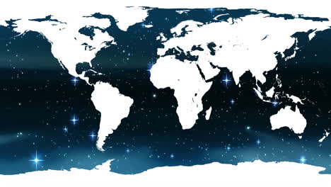 Weltkarte-Vor-Blau-Schimmerndem-Hintergrund